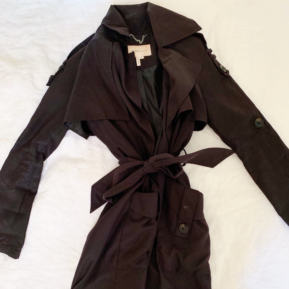 BCBG Black Trench - XS